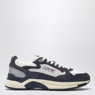 Autry Hyperway sneakers in blue and silver mesh and suede