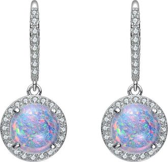 Rachel Glauber Diamond CZ Dangle Earrings