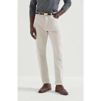 Brunello Cucinelli Garment-dyed denim trousers in Yuta at Nordstrom, Size 54 It