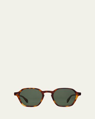 Garrett Leight Mens Temescal Acetate Square Sunglasses