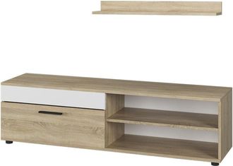 Vicco Mueble de pared Berno, Sonoma/Blanco, con 1 solapa, Vicco