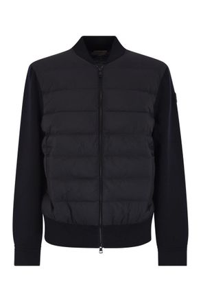 Moncler Padded Wool Cardigan With Zip