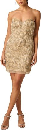 Adrianna Papell Beaded Strapless Mini Dress