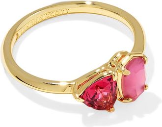 Kendra Scott Tatum Band Womens Ring Womens Ring Gold Pink Mix : 9, Brass
