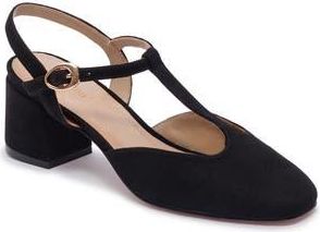 Bernardo Romi T-Strap Pump in Black Kid Suede at Nordstrom Rack, Size 8.5