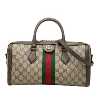 Gucci Pre-owned Vintage Satchel - Dames - Pre-owned - Beige - Maat: ONE Size Leer