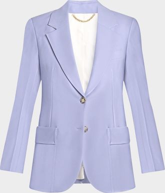 Victoria Beckham Wool Patch Pocket Jacket