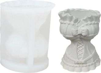 OEM Molde De Silicona Para Jarr&oacute;n Con Falda, Molde De Resina Epoxi, Jarr&oacute;n Hueco Con Forma De Mujer