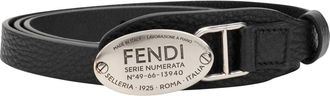 Fendi FF Riem - Dames - Riemen - Zwart - 85 CM - Leer - Accessoires