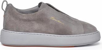Santoni Slip-on - Dames - Sneakers - Grijs - 35 1/2 EU - Leer - Schoenen