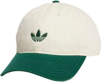 adidas Trefoil Adjustable 6-Panel Baseball Cap in Warm Vanilla Yellow/Green at Nordstrom