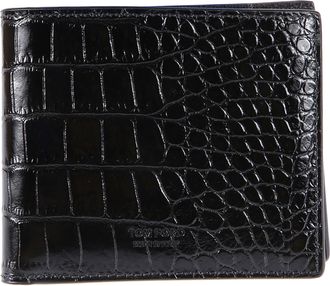 Tom Ford Shiny Printed Croc Leather Wallet