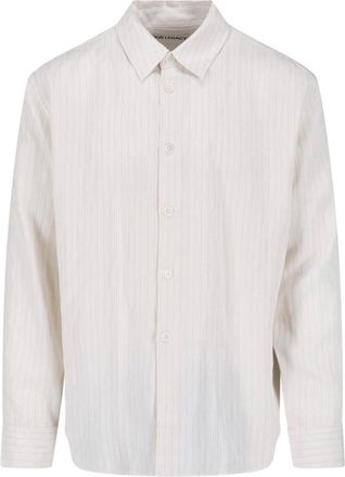 Our Legacy Cream Viscose-Blend Striped Shirt