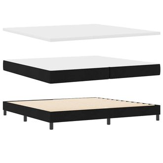 vidaXL Vidaxl - Letto Box Spring Con Materasso Con Materasso Nero 200 X 200 Cm