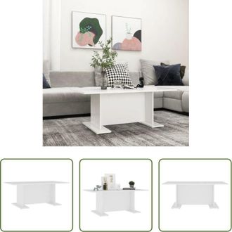 vidaXL Tavolo da divano - Tavolino da Salotto Bianco 103,5x60x40 cm in Legno Multistrato