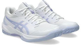 Asics Hallenschuh ASICS GEL-TASK 4, Damen, Gr. 40,5, weiss (wei&szlig;, vapor), Synthetik, Schuhe Hallenschuh
