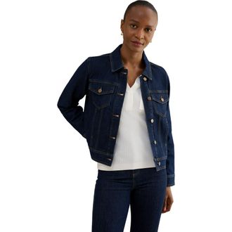 Hobbs London Vivienne Denim Jacket in Indigo at Nordstrom, Size 2