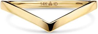 Devata Chevron Ring in 14K Gold, 4mm in Yellow Gold at Nordstrom, Size 8
