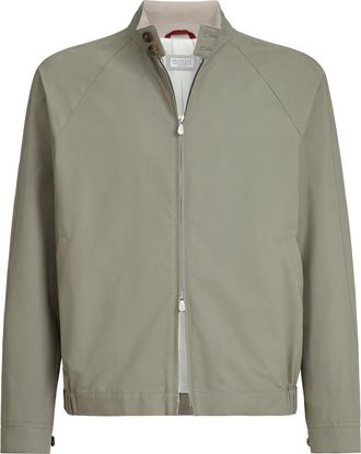 Brunello Cucinelli Gabardine outerwear jacket in Khaki at Nordstrom, Size 56 It