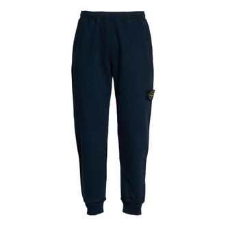 Stone Island Comfortabele katoenen sweatpants in blauw - Heren - Sweatpants - Blauw - L - Katoen - Broeken