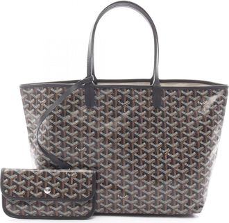 Goyard Black Multi-Color Coated Canvas Leather Tote Bag (Pre-Owned)