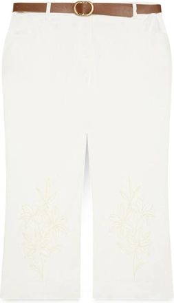 Fiorella Rubino Straight Broeken - Dames - Vrijetijds broeken - Wit - 2XL - Broeken