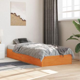 vidaXL Vidaxl - Letto senza Materasso Marrone Cera 90x190 cm in Legno di Pino