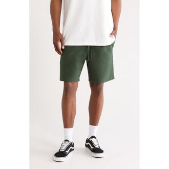 Vans Range Relaxed Stretch Cotton Shorts in Oil Green at Nordstrom, Size Xx-Large