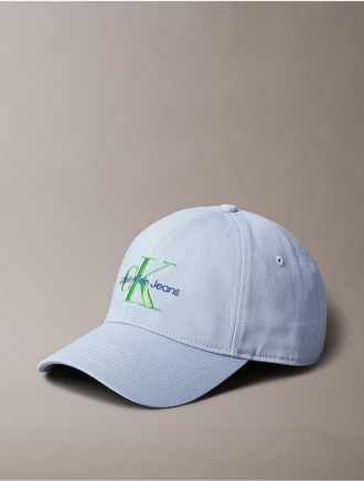 Calvin Klein Mens Embroidered Monologo Baseball Cap - Blue