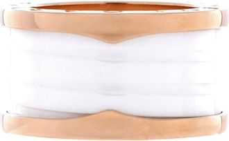 Bulgari B. Zero1 Four Band Ring 18K Rose Gold and Ceramic