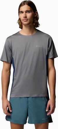 Columbia Mens Columbia Three Pitch SS Crew Polyester Mens Grey Activewear T-Shirts - Size: 38