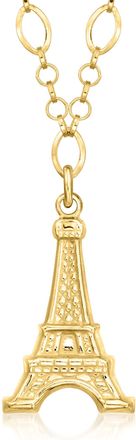 Ross-Simons Italian 18kt Gold Over Sterling Eiffel Tower Necklace