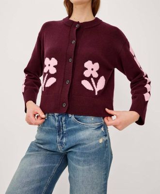 Rails Womens Mavie Cardigan In Garnet Daisy