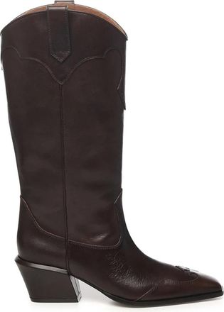 PARIS TEXAS Bettina Western Boot 50 - Dames - Cowboylaarzen - Bruin - 39 EU - Leer - Schoenen