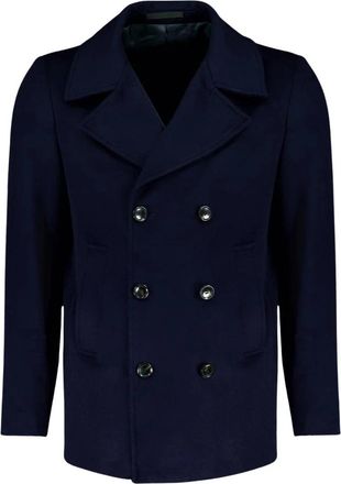 Autore Dean Jas - Heren - Mantel - Blauw - S - Wol - Jassen