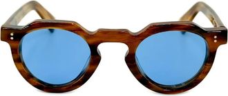 Lesca Crown zonnebril met rond montuur - Bruin