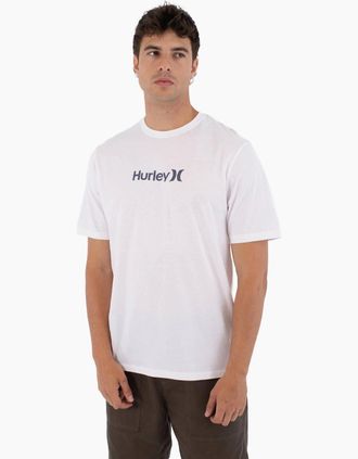 Hurley Mens Hurley Mens Printing Press O & O Short Sleeve T-Shirt - White - Size: 44