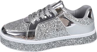 Generic Glitter Shoes Womens Elegant Trainers Carnival Trainers Festive Sequins Running Shoes Party New Years Eve Womens Shoes Shiny Rave Ankle Boots Bridal S