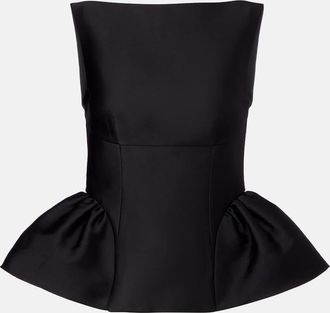 Roland Mouret Top Peplum in taffetà