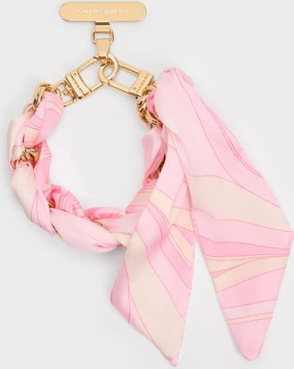 Charles & Keith Swirl-Scarf Chain Bag Strap