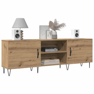 Berkfield Home TV Cabinet Artisan Oak 150x30x50 cm Engineered Wood in Brown | Size: 150 x 30 x 50 cm