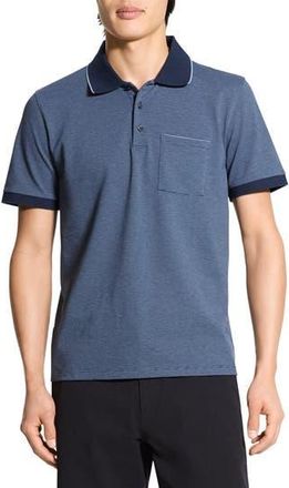 Theory Birds Eye Polo in Baltic Multi at Nordstrom Rack, Size Xx-Large