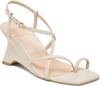 Dolce Vita Aylee Slingback Wedge Sandal in Cream Leather at Nordstrom, Size 6.5