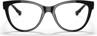 Versace Cat-Eye Full Rim Eyeglasses - Black