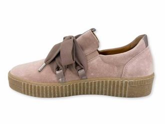 Gabor Womens Lace Up Sneakers In Rose