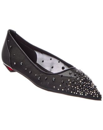 Christian Louboutin Miss Z Mesh & Leather Flat