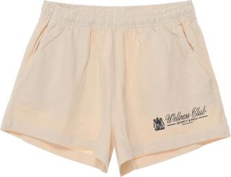 Sporty & Rich Shorts in cotone con stampa - Toni neutri