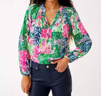 Lilly Pulitzer Elsa Top In Multi Party Punch Patch