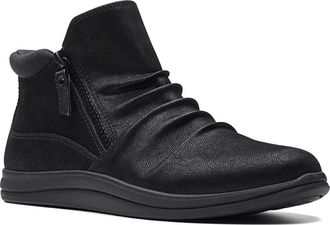 Clarks Breeze Range Slouch 03416 Womens Black Side Zip Ankle Boots LION247