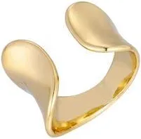 Adornia 18K Gold Plated Open Band Ring at Nordstrom Rack, Size 7